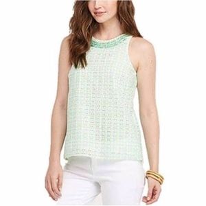 Vineyard Vines eyelet green tank
